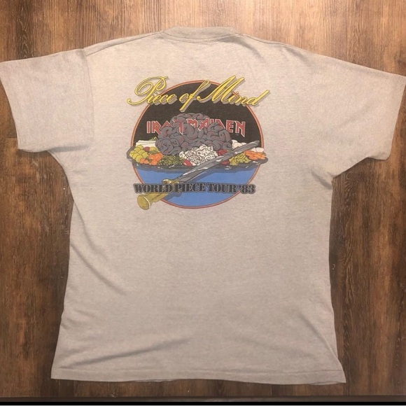 1983 IRON MAIDEN “Piece of Mind“ SIZE  XL- SCREEN STARS- Made in USA 🇺🇸 - Picture 5 of 9